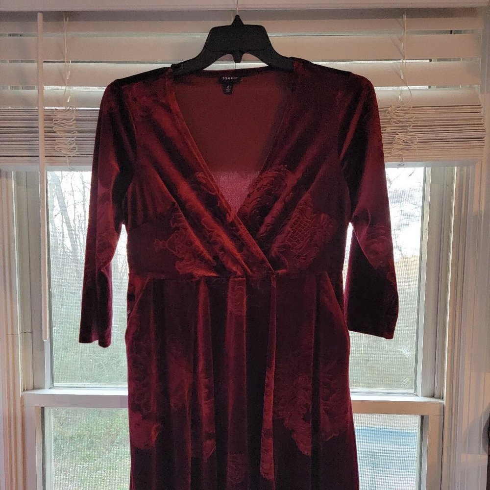 Torrid red velvet dress